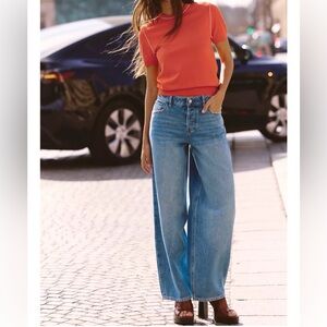 Zara High Waisted Balloon Fit Jeans Size 4